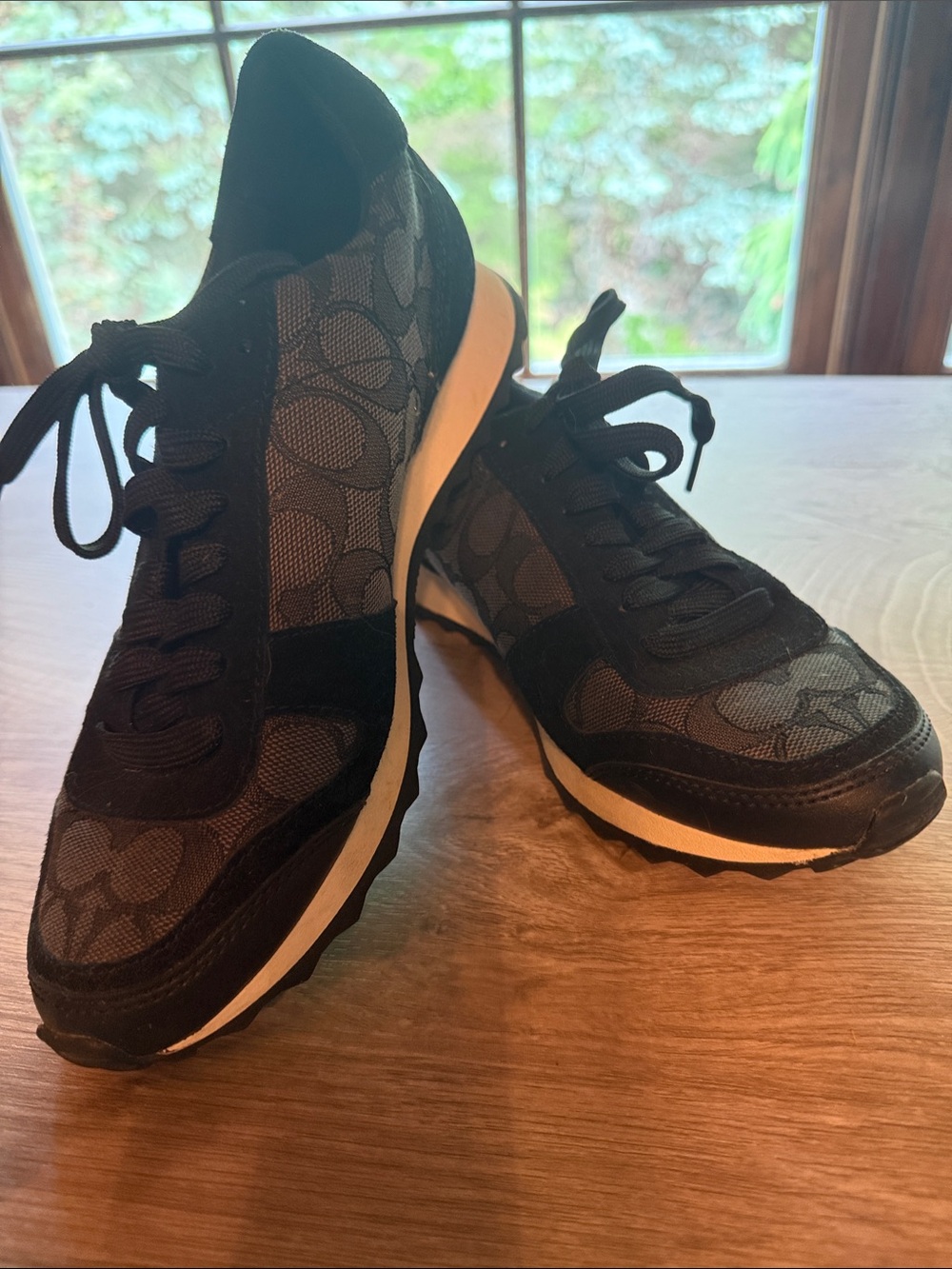 Coach Black Signature Logo Runner Sneakers